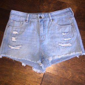 Bullhead high rise denim shorts